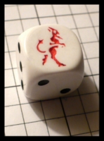 Dice : Dice - 6D - Koplow Black and White and Red Demon Standing - MH Trade Feb 2012